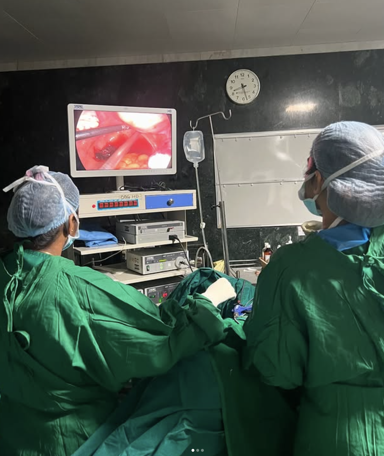 Dr. Shivangini Gupta performing an ultrasound examination