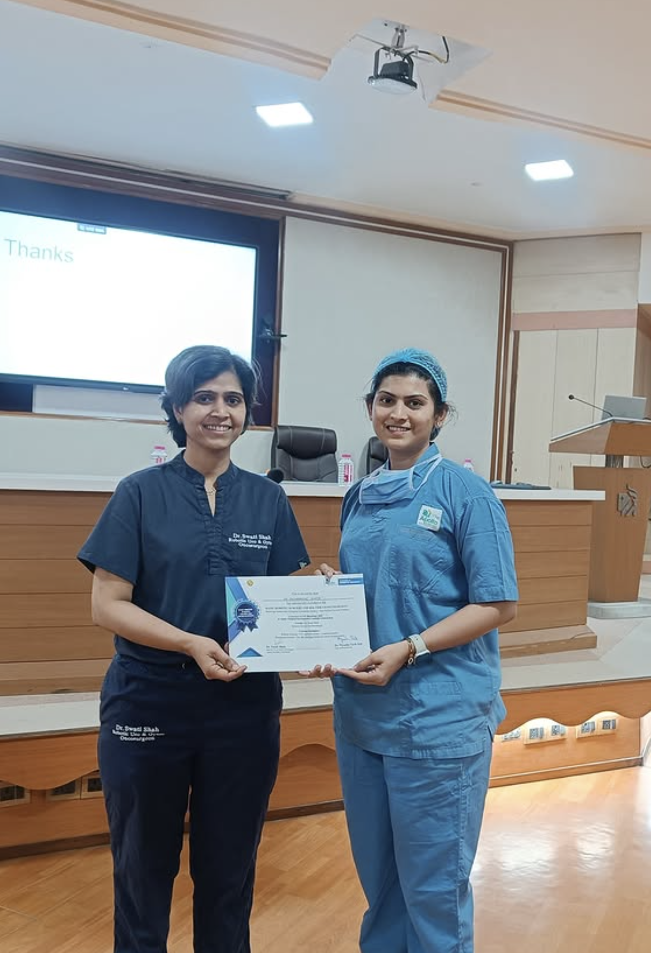 Dr. Shivangini Gupta in the procedure suite